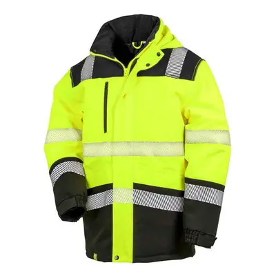 (XL, Fluorescent Yellow/Black) SAFE-GUARD by Result Unisex Adult Extreme Tech Printable Safety S