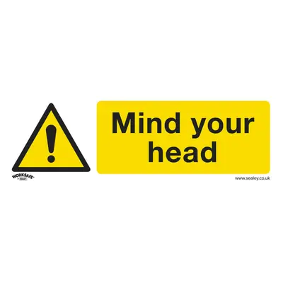 10x MIND YOUR HEAD Health & Safety Sign - Rigid Plastic x 100mm Warning