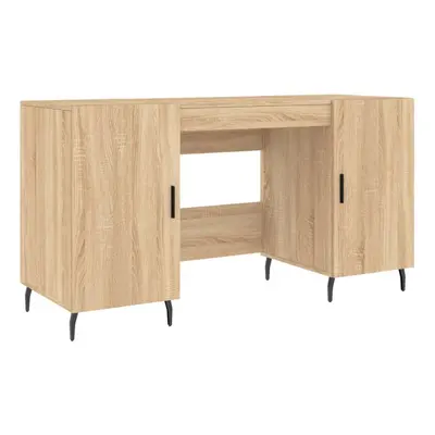 (sonoma oak) vidaXL Desk Computer Desk Writing Table Office Work Desk White Engineered Wood