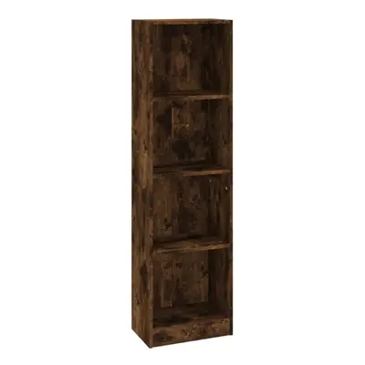 (smoked oak, x x cm) vidaXL Bookshelf Standing Shelf Storage Rack Book Cabinet Engineered Wood