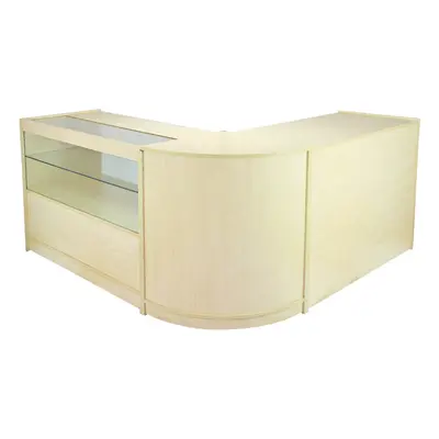 Draco Shop Counter Cabinets & Retail Display Glass Showcase Set, Maple