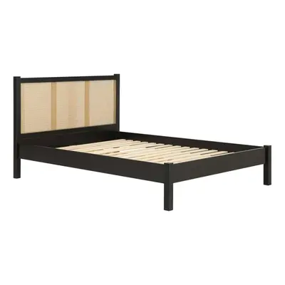 Double Rattan Bed Frame Black Birlea Croxley 4FT6 Double 135cm