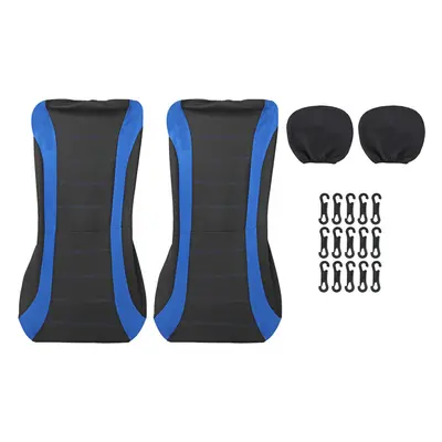 (Blue - Pcs) 2/4/9PCS Front Back Full Car Seat Cover Seat Protection Universal Protectors Polyes