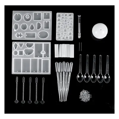 77PCS DIY Bracelet Pendant Epoxy Mold Set Jewelry Pendant Mould Craft