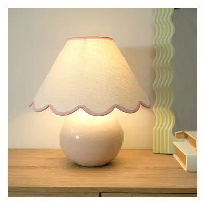 ValueLights Bosco Natural Stone Globe Ceramic Table Lamp Base