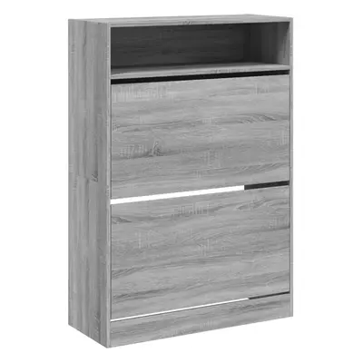 (grey sonoma, x x cm) vidaXL Shoe Cabinet with Flip-Drawers Shoe Storage Shelf Shoe Rack Cupboar