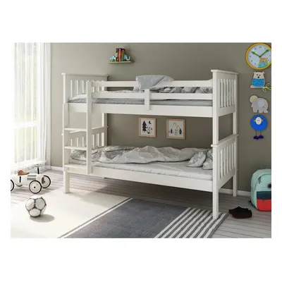 Clover Solid Wood White Bunk Bed