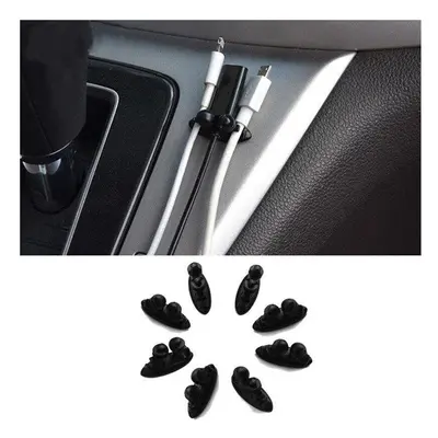 Car Fixing Cable Management Sticker Adhesive USB Clip PCS