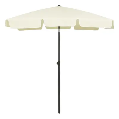 vidaXL Beach Umbrella Sand Yellow Sunshade Sunshelter Patio Outdoor Parasol