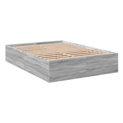 (grey sonoma, x cm/ cm) vidaXL Bed Frame Bed Base Sonoma Oak 75x190 cm Small Single Engineered W