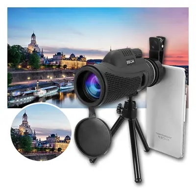 40x60 Monocular Ultra HD Optical Lens Low Light Night Vision Telescope + Clip + Tripod For Phone