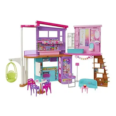 âBarbie Vacation House (42 in) Dollhouse Playset with Levels, Rooms, Elevator Swing & 30+ Piec