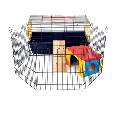 Indoor Rabit Cage With Run CM - Small Pet Guinea Pig Single Tier