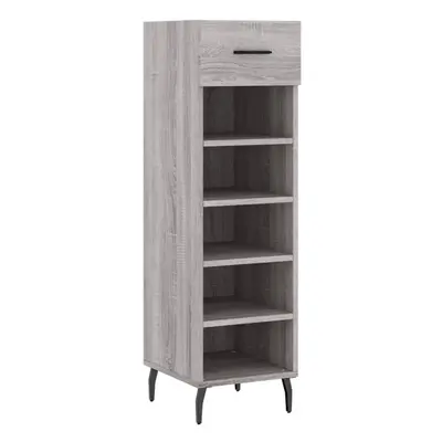 (grey sonoma) vidaXL Shoe Cabinet Shoe Storage Shoe Rack High Gloss White Engineered Wood