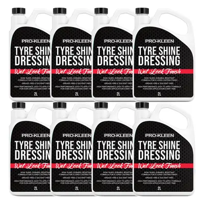 (8 x 2L) ProKleen Tyre Shine Dressing Wet Look Finish