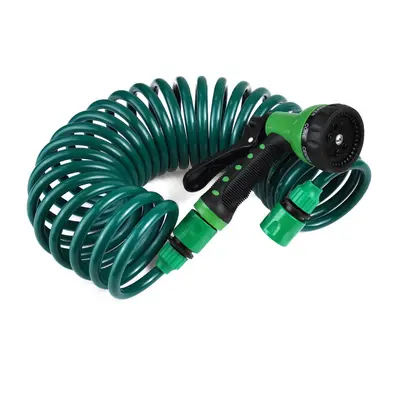 (15m) 7.5M 15M 30M Retractable Coil Garden Hose Pipe Expandable Reel Spray Hose Tap Connector