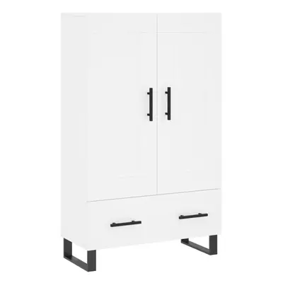 (white) vidaXL Highboard Sideboard Storage Cabinet Side Cabinet Black Engineered Wood