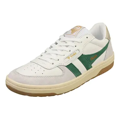 (5) Gola Hawk Womens Casual Trainers in White Green