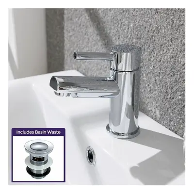 Cloakroom Mono Sink Basin Mixer Tap Bathroom Taps Chrome Faucet and Waste |Fiona