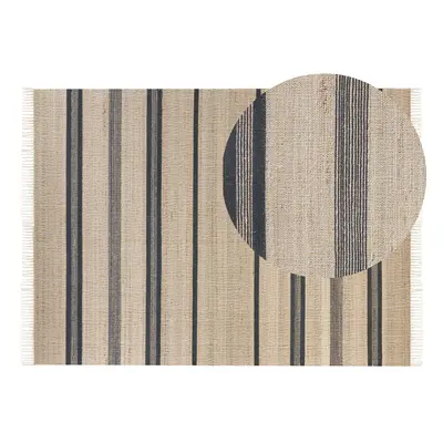 Jute Area Rug x cm Beige and Grey TALPUR