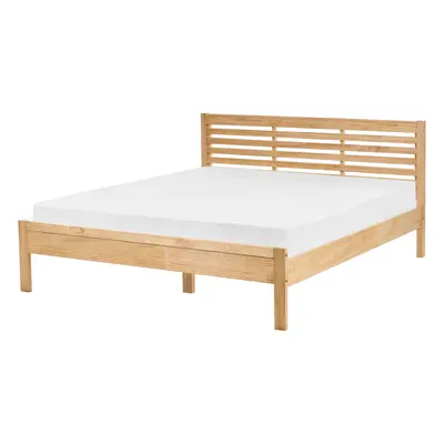 Bed Wood CARNAC x cm (EU King Size) Light Brown