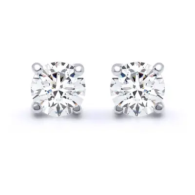 Jewelco London Solid 9ct White Gold Set Round Brilliant D / VS Lab Grown 1.00ct Diamond Solitair