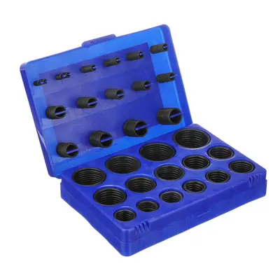 (Blue) 362Pcs Nitrile NBR O-rings Washer Kit Seal Gasket Assortment Set Box Ring