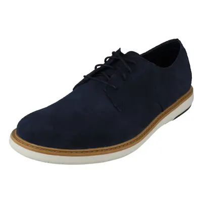 (Navy, UK 10) Mens Clarks Casual Lace Up Shoes Draper Lace - G Fit