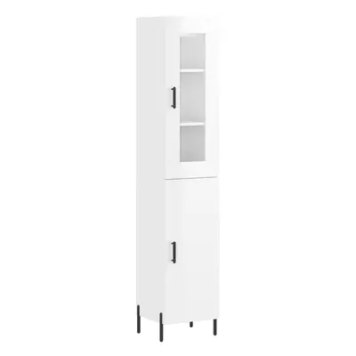 (high gloss white, door) vidaXL Highboard Sideboard Tall Storage Cabinet Side Cabinet Engineered