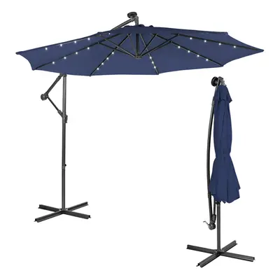 10 ft Cantilever Umbrella w/ Solar-Powered LED Lights