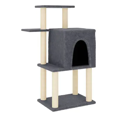 (dark grey) vidaXL Cat Tree with Sisal Scratching Posts Pet Cat Scratch Tower Light Grey