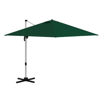 Outsunny x 3(m) Cantilever Roma Parasol Garden Umbrella with Cross Base Green