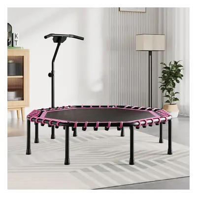 (Black&Pink) 51in Bungee Cords Octagonal Trampoline with Adjustable T-Bar Handle