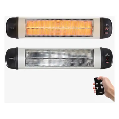 AREBOS Infrared Heater W with Remote Control Heat Settings Including Mounting Material Wall Moun