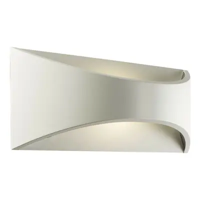 IP65 Outdoor Modern Curved Wall Light White Texture Aluminium 12W Warm White LED