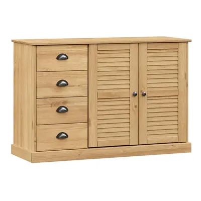 (brown) vidaXL Sideboard Storage Cabinet Cupboard with Drawers VIGO Solid Wood Pine