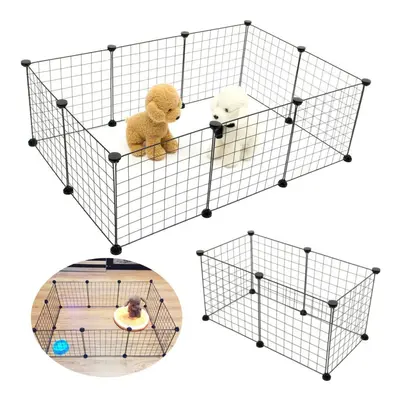 (10pcs) 6/10 Panels Foldable Pet Puppy Playpen Crate Fence Kennel E*ercise Animal Cage Ped Bed