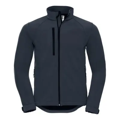 (M, French Navy) Russell Mens Water Resistant & Windproof Softshell Jacket