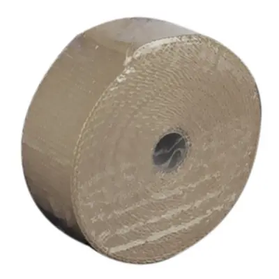 (Beige) 10m Fiberglass Wrap Exhaust Heat Roll Durable Wear-Resistant Shield Tape Insulating Pipe