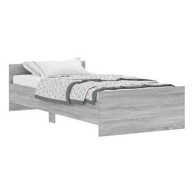 (grey sonoma, x cm) vidaXL Bed Frame with Headboard and Footboard Mattress Foundation Bed Base