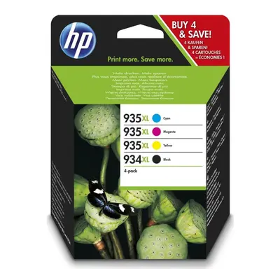 HP 934XL/935XL Cyan, Magenta, Yellow & Black Ink Cartridges, Cyan