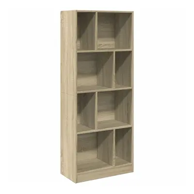 vidaXL Bookcase Bookshelf Book Rack Storage Cabinet Sonoma Oak Engineered Wood