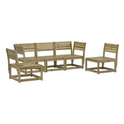 vidaXL Garden Sofa Set Piece Outdoor Sofa Corner Sofa Impregnated Wood Pine