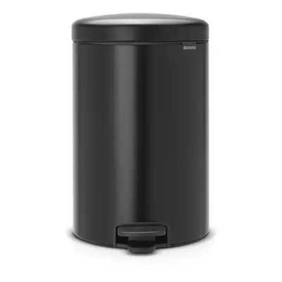 Brabantia Pedal Bin newIcon with Plastic Inner Bucket, Litre - Matt Black