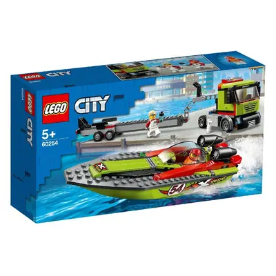 Lego City Race Boat Transporter With Floating Race Boat