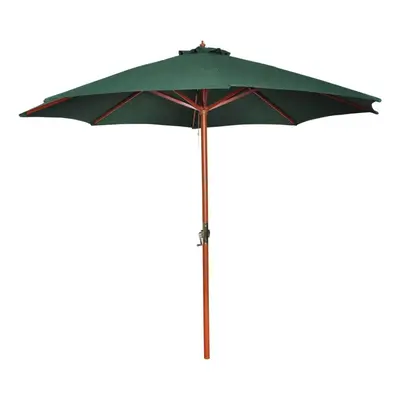 vidaXL Parasol Green with Brown Pole Outdoor Garden Beach Umbrella Canopy