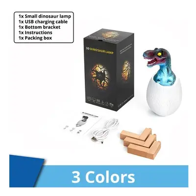 (3 colors + touch + tap) Dinosaur Lamp 3D Printing Night Light Rechargeable Color/16 Color Induc