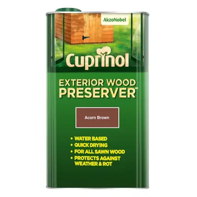 (Acorn Brown) Cuprinol Exterior Wood Preserver 5L