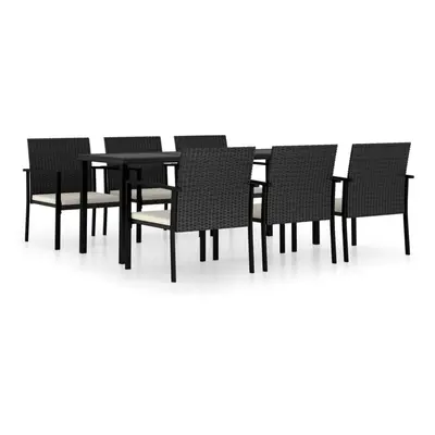 (black, cm table length/ piece) vidaXL Outdoor Dining Set Garden Dining Set Dinner Table and Cha