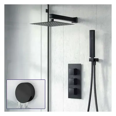 Nes Home Dial Square Thermostatic Shower Mixer Valve, Handheld & Waste